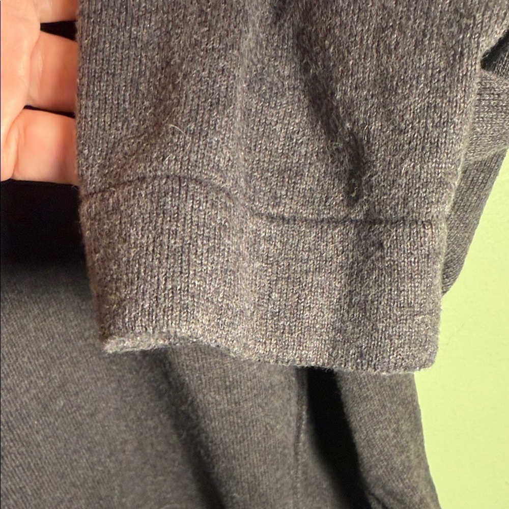 Maggie's Organics Organic Cotton Pullover with Hood - Heathered Brown L - Picture 5 of 12